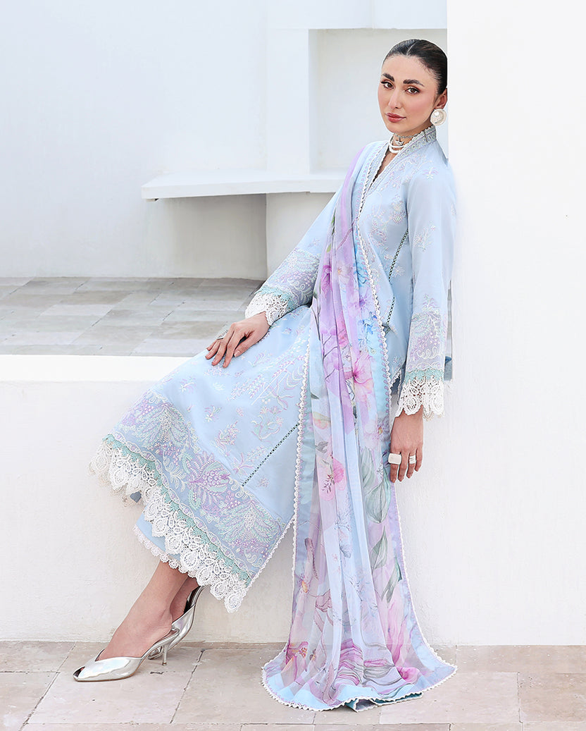 Roheenaz | Floral Reverie Luxury Lawn | Morning Petal by Roheenaz - Designer Dress  - Type : Ladies Clothes - Available at Libayah - 100% Original 
