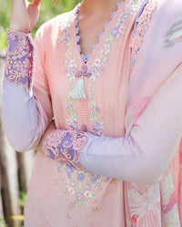 Mushq | Solace Ombre Chikankari | Morning Veil - by Libayah - Registered Vendor of : Mushq - 100% Original Designer Dress