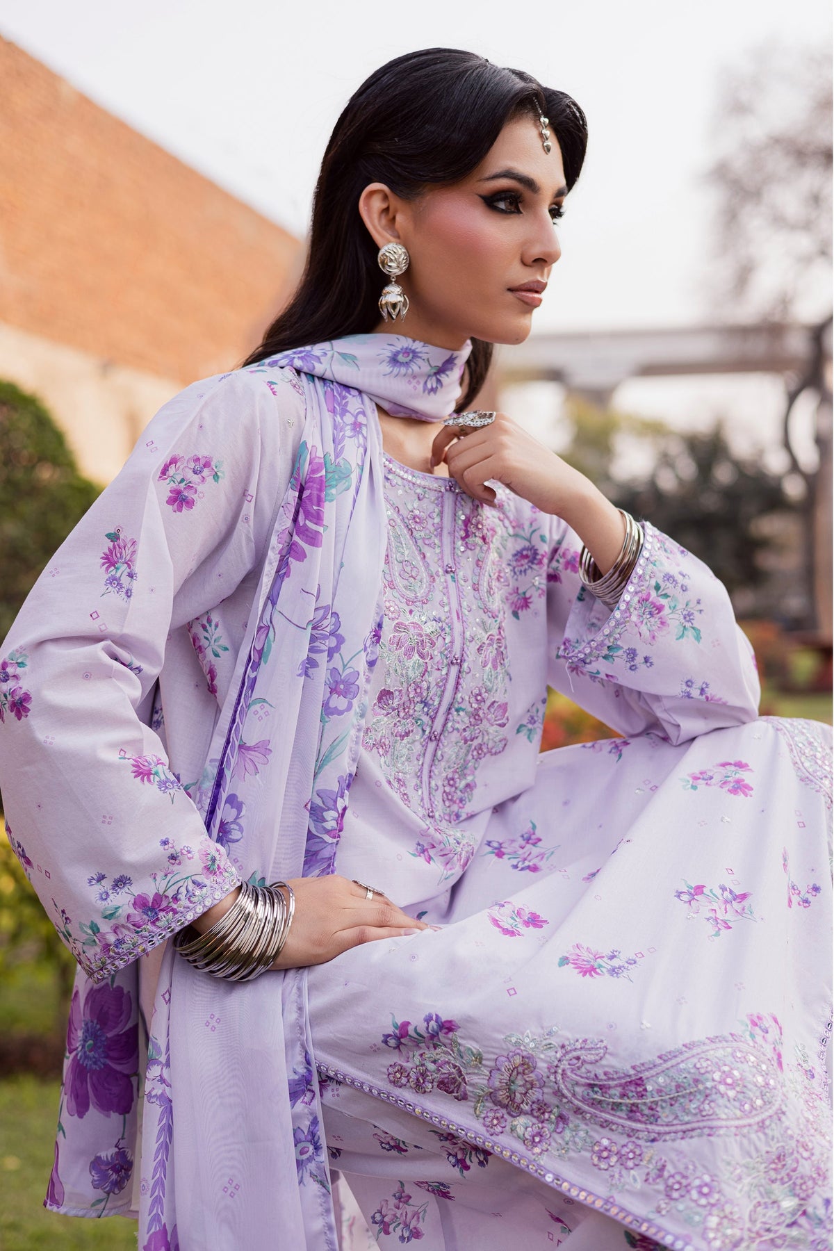 Batik | Festive Eid 26 | Morticia Lilac by Batik - Designer Dress  - Type : Ladies Clothes - Available at Libayah - 100% Original 