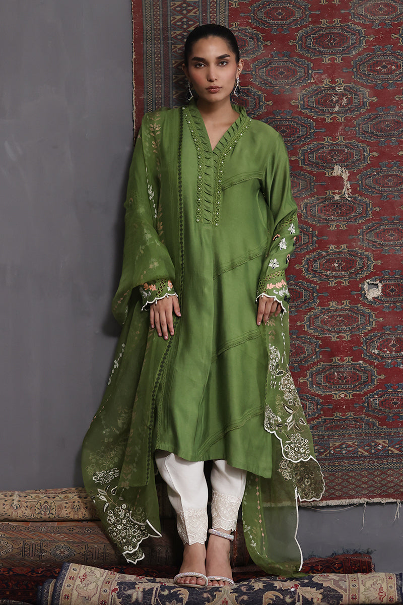 Sana Abbas | Luxury Pret | Moss by Sana Abbas - Designer Dress - Type: Ladies Clothes - Available at Libayah - 100% Original