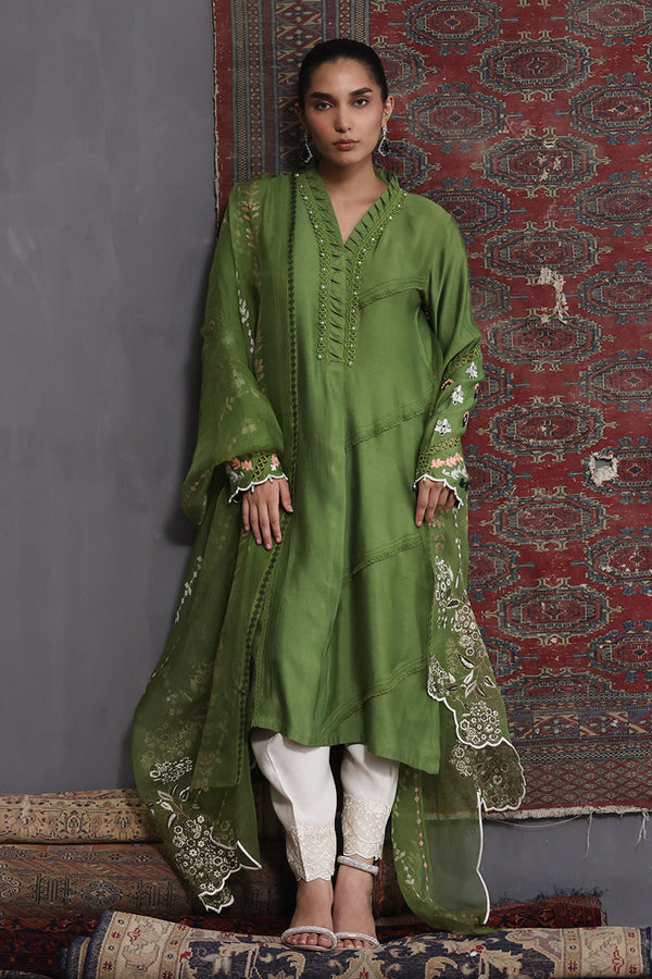 Sana Abbas | Luxury Pret | Moss by Sana Abbas - Designer Dress - Type: Ladies Clothes - Available at Libayah - 100% Original