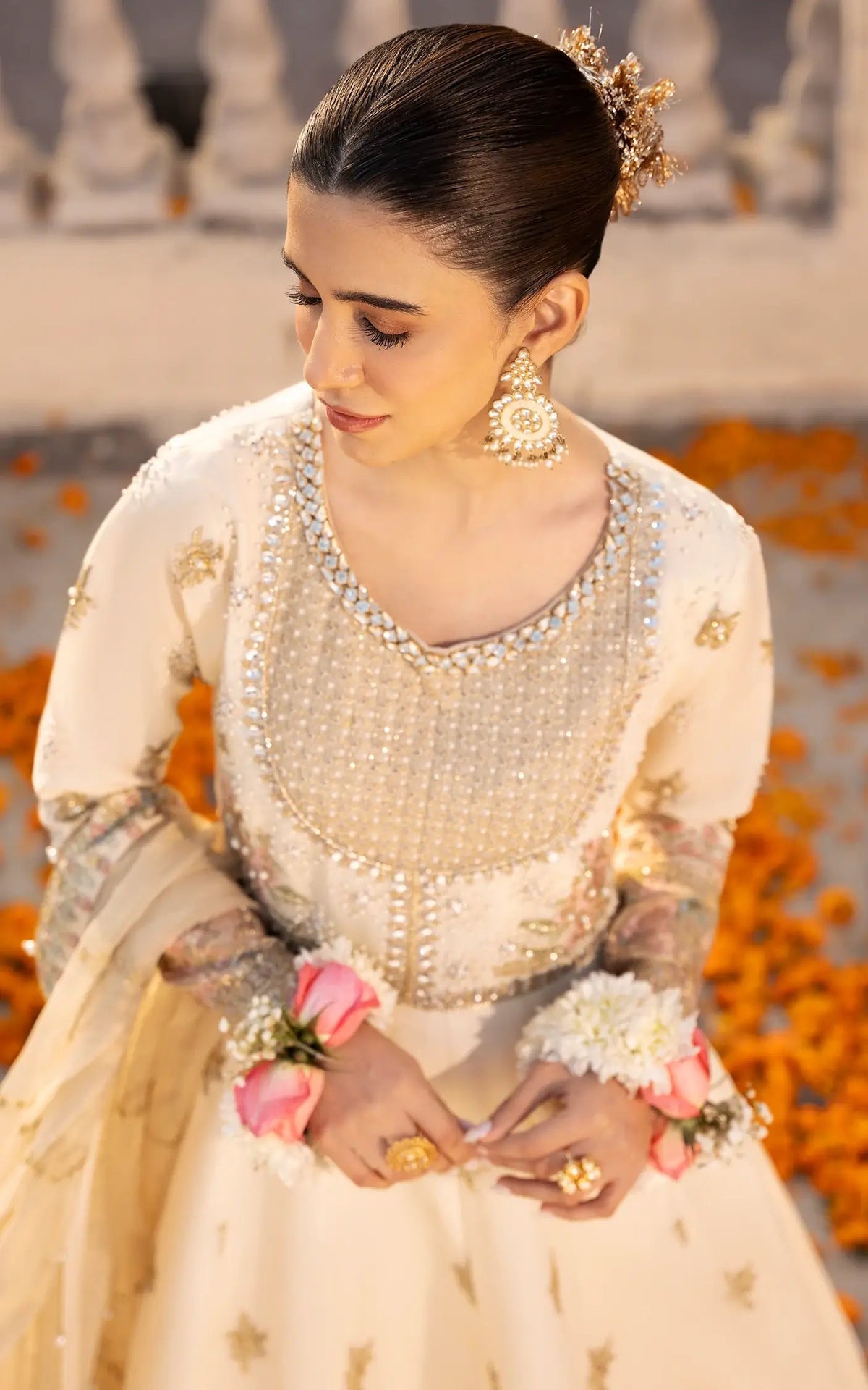 Asifa and Nabeel | Sunehri Eid 25 | Motia-(SEF25-08) by Asifa and Nabeel - Designer Dress - Type: Ladies Clothes - Available at Libayah - 100% Original