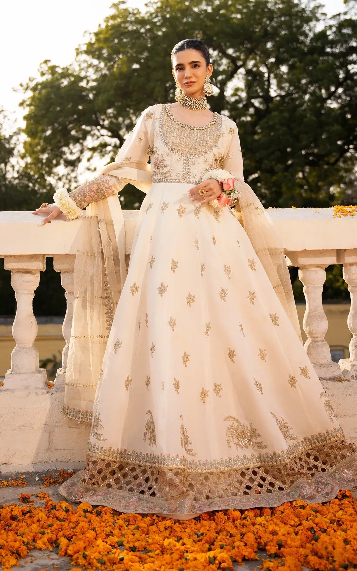 Asifa and Nabeel | Sunehri Eid 25 | Motia-(SEF25-08) by Asifa and Nabeel - Designer Dress - Type: Ladies Clothes - Available at Libayah - 100% Original