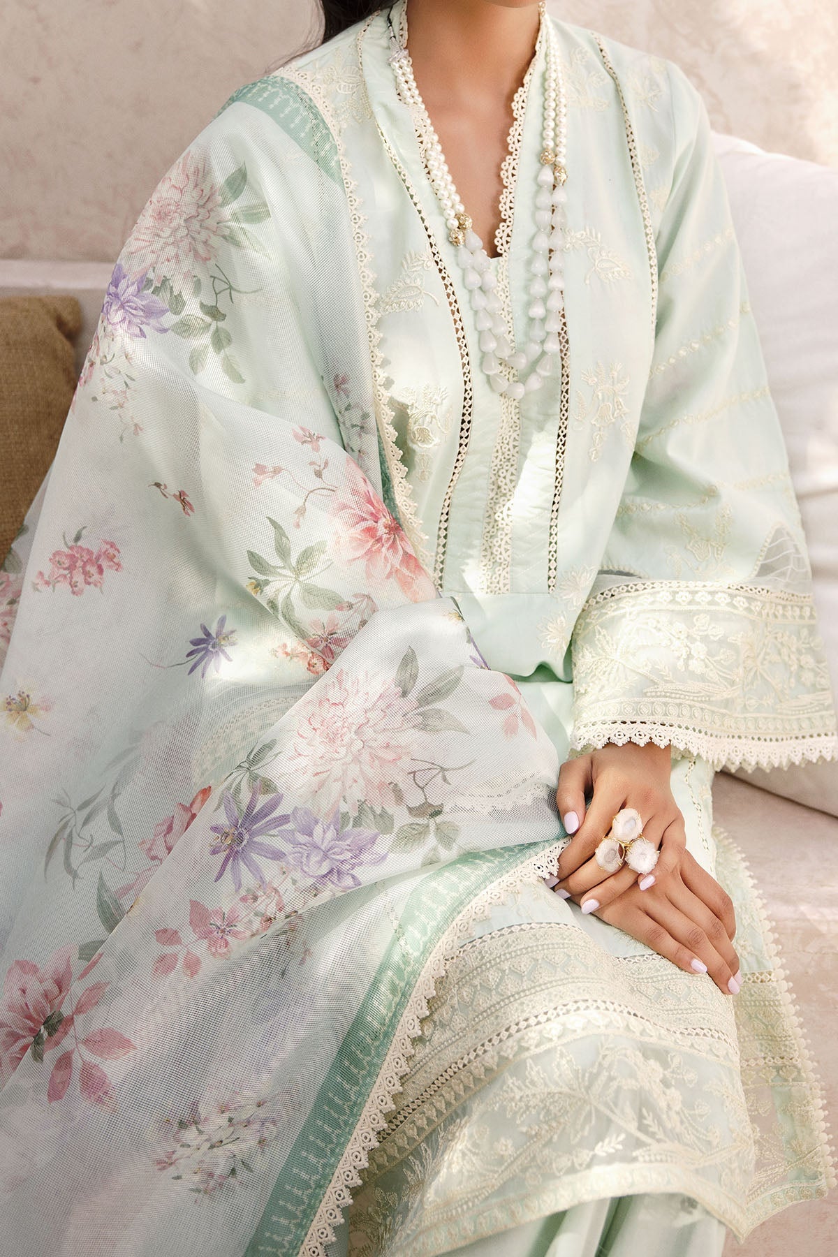 Motifz | Amal Luxury Lawn | 3743 by Motifz - Designer Dress - Type: Ladies Clothes - Available at Libayah - 100% Original