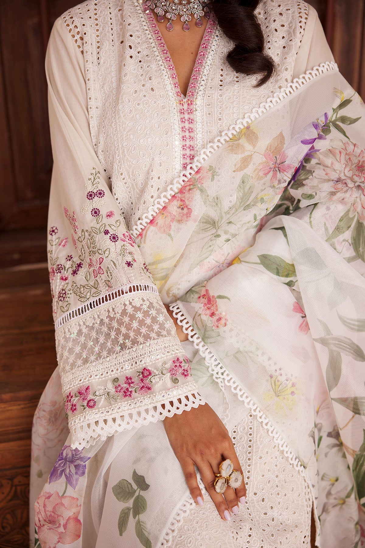 Motifz | Amal Luxury Lawn | 3744 by Motifz - Designer Dress - Type: Ladies Clothes - Available at Libayah - 100% Original