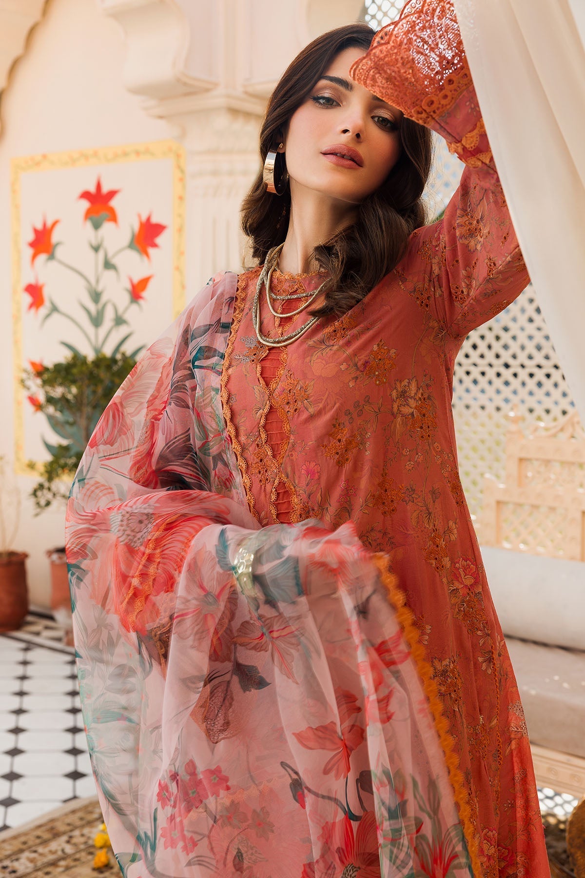 Motifz | Amal Luxury Lawn | 4626 by Motifz - Designer Dress - Type: Ladies Clothes - Available at Libayah - 100% Original