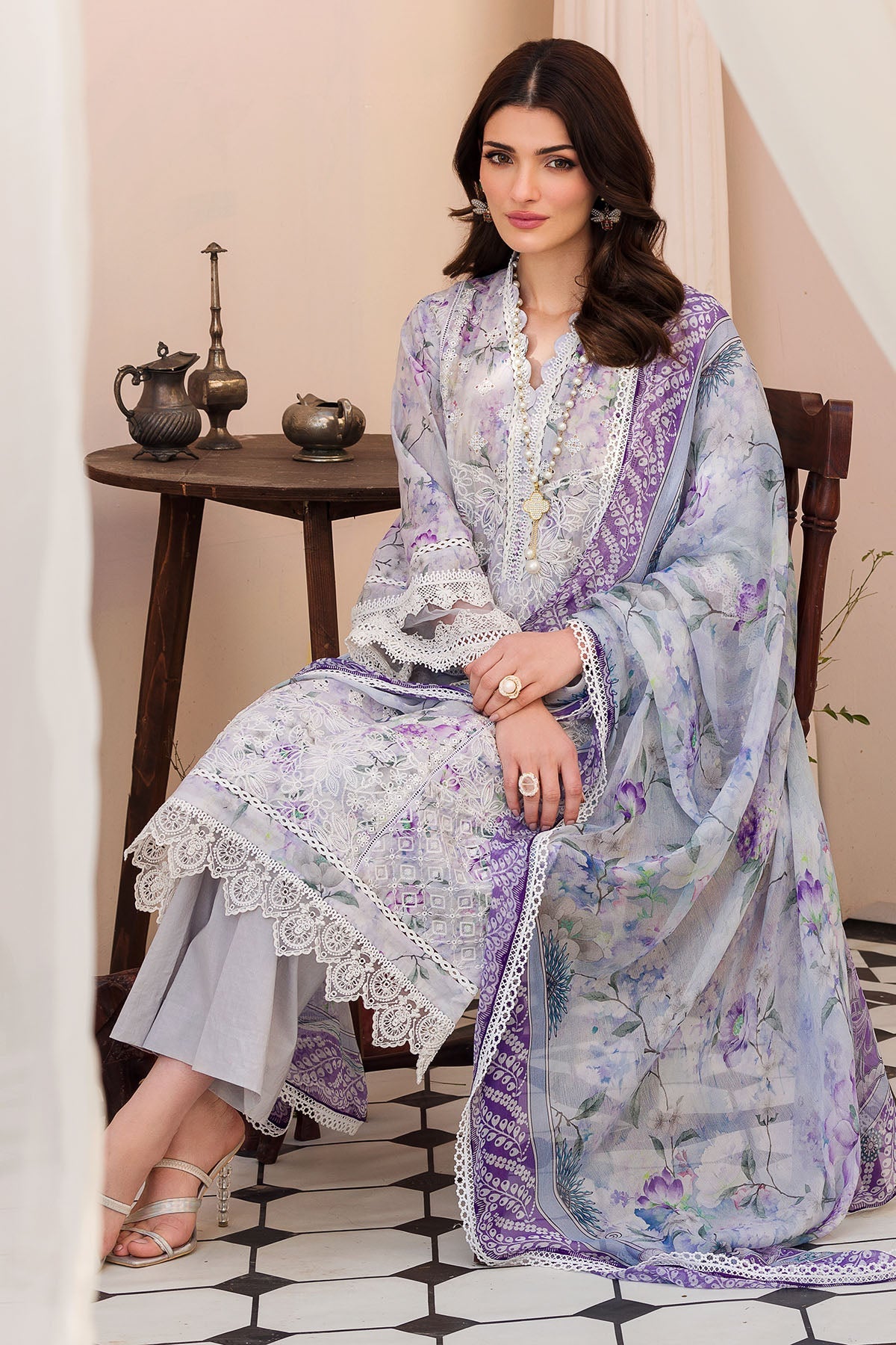 Motifz | Amal Luxury Lawn | 4628 by Motifz - Designer Dress - Type: Ladies Clothes - Available at Libayah - 100% Original