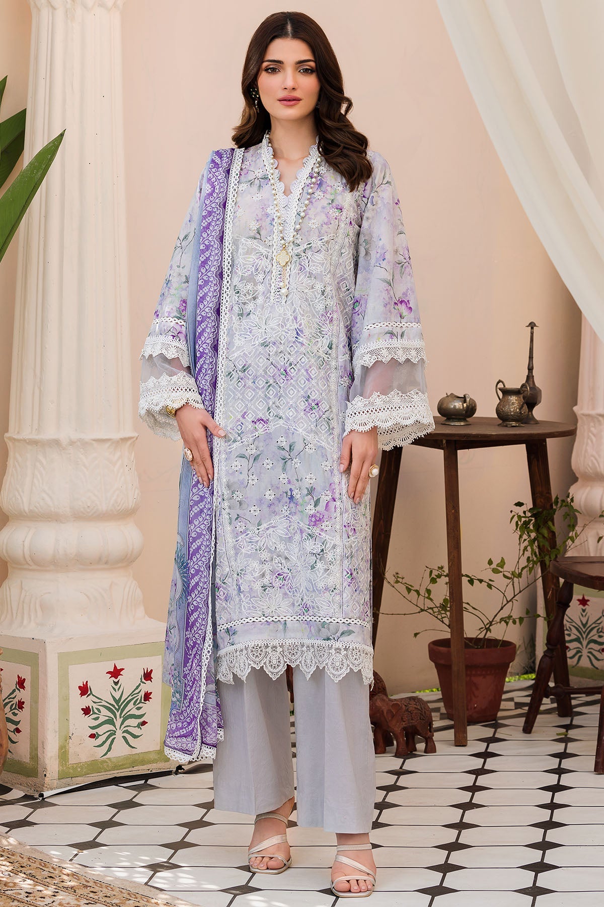 Motifz | Amal Luxury Lawn | 4628 by Motifz - Designer Dress - Type: Ladies Clothes - Available at Libayah - 100% Original