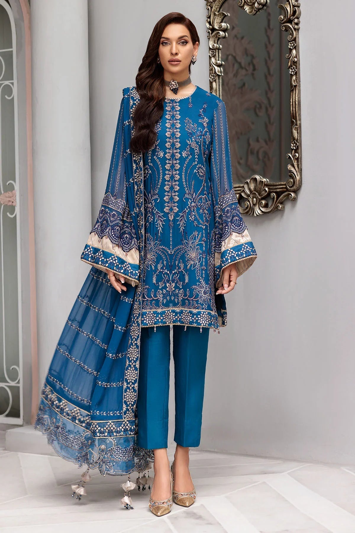Motifz | Premium Embroidered Formals 24 | 3395 by Motifz - Designer Dress - Type: Ladies Clothes - Available at Libayah - 100% Original