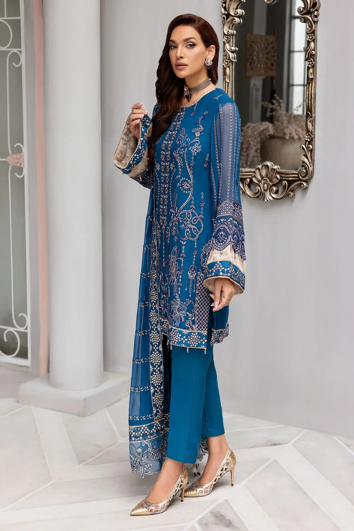 Motifz | Premium Embroidered Formals 24 | 3395 by Motifz - Designer Dress - Type: Ladies Clothes - Available at Libayah - 100% Original