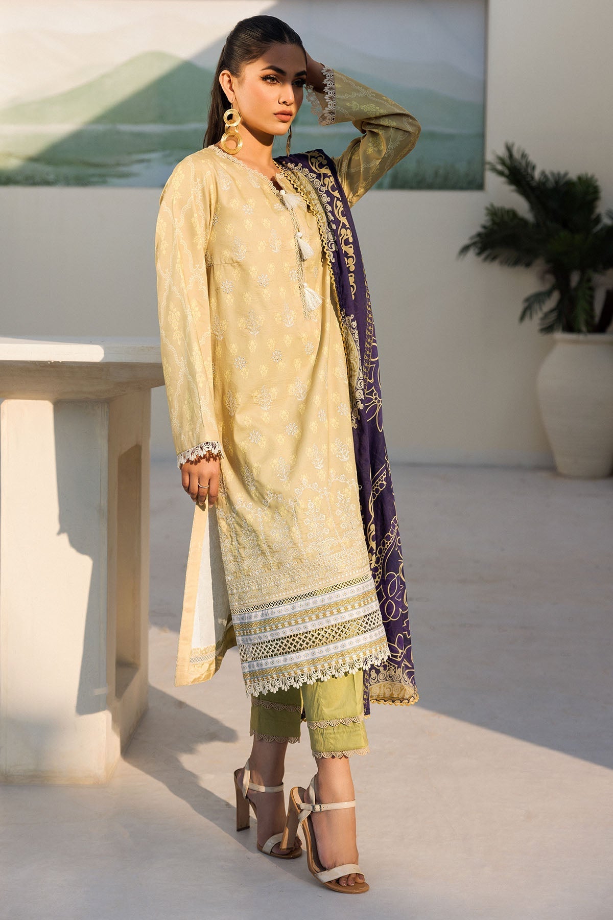 Motifz | Umang Luxury Lawn | A-05 by Motifz - Designer Dress - Type: Ladies Clothes - Available at Libayah - 100% Original