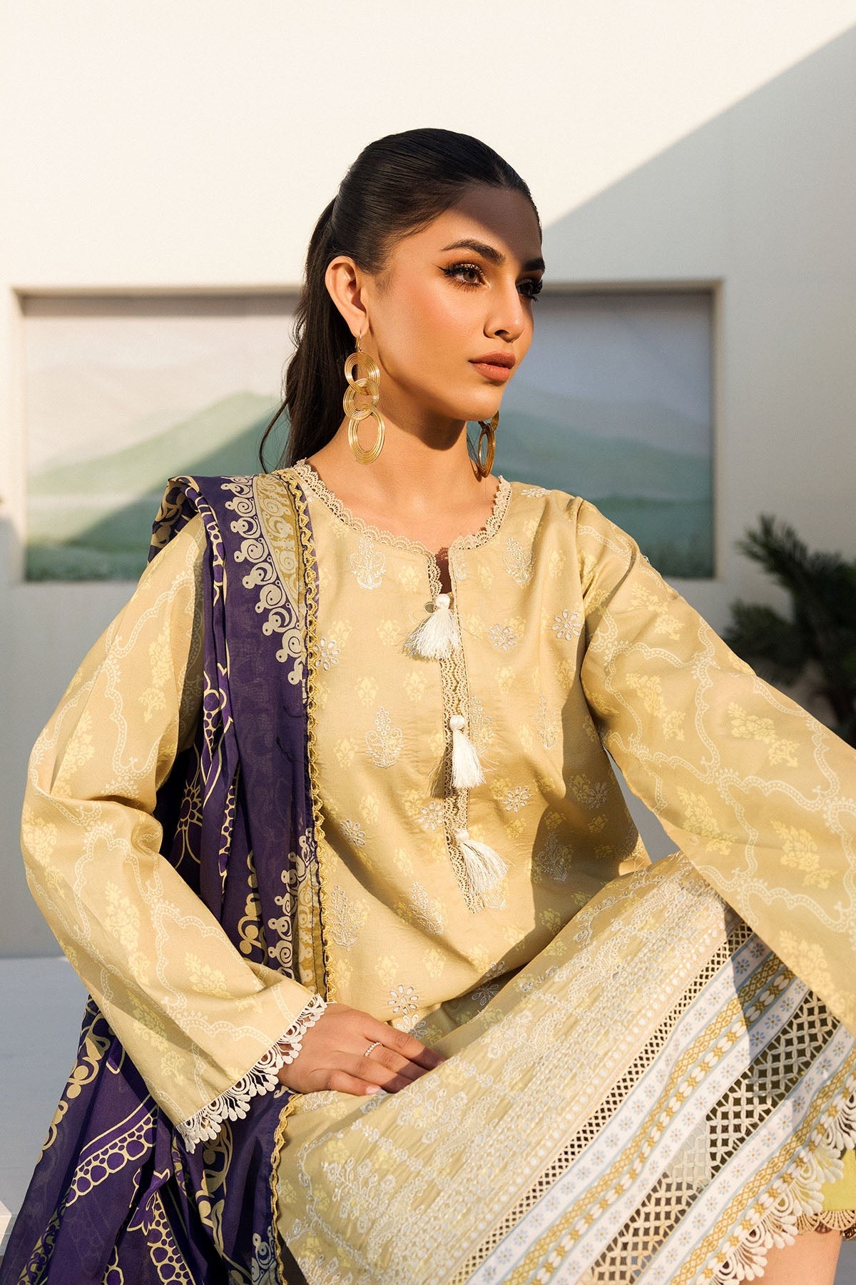 Motifz | Umang Luxury Lawn | A-05 by Motifz - Designer Dress - Type: Ladies Clothes - Available at Libayah - 100% Original