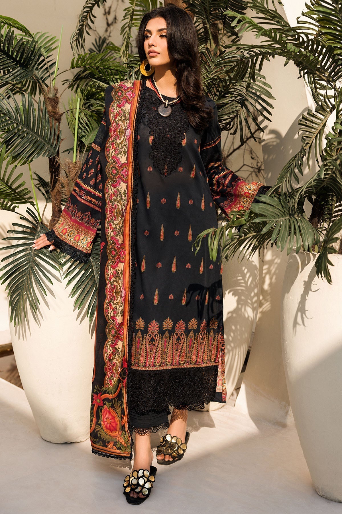 Motifz | Umang Luxury Lawn | A-08 by Motifz - Designer Dress - Type: Ladies Clothes - Available at Libayah - 100% Original