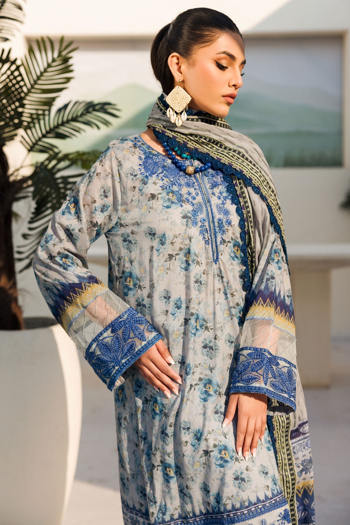 Motifz | Umang Luxury Lawn | A-01 by Motifz - Designer Dress - Type: Ladies Clothes - Available at Libayah - 100% Original