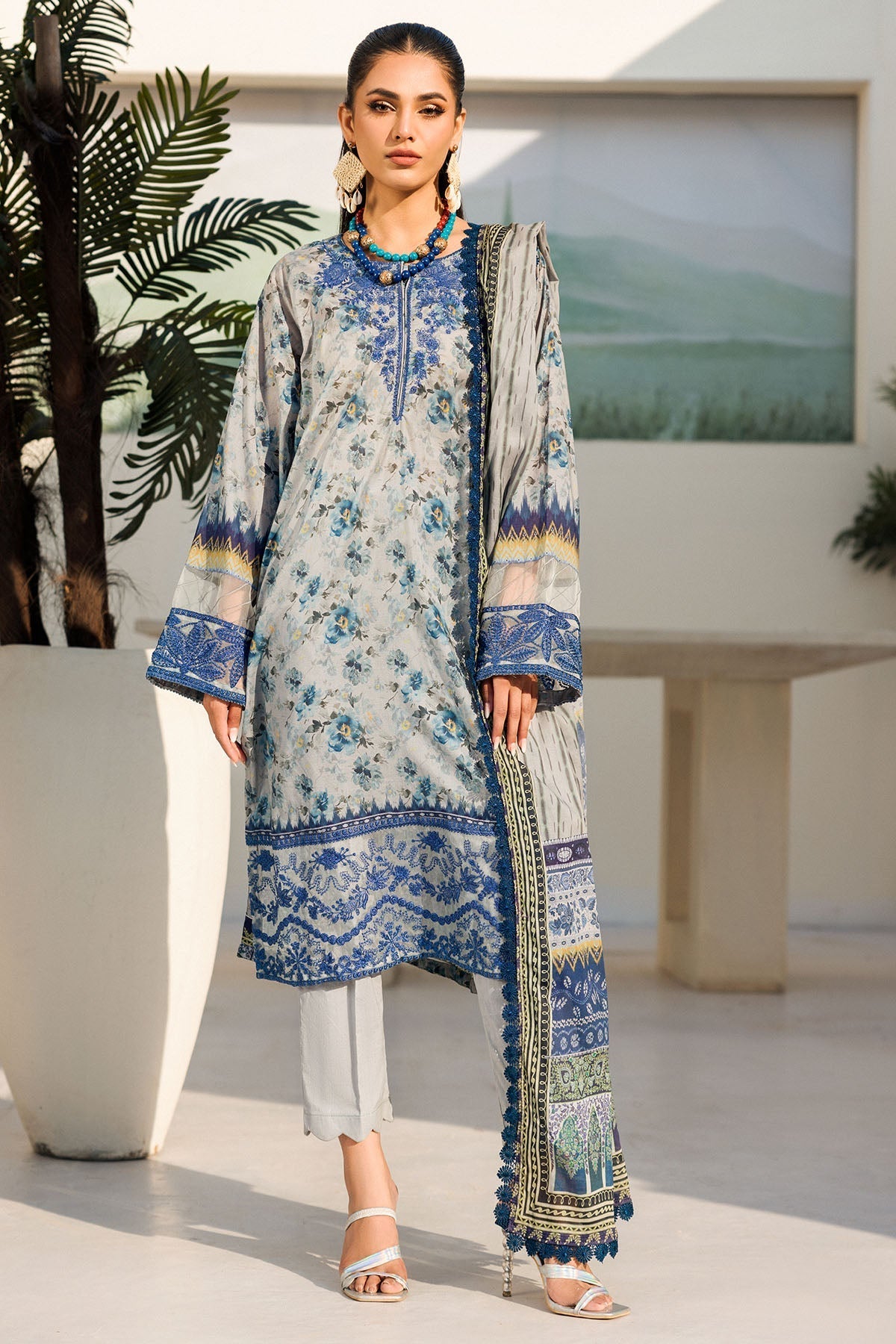 Motifz | Umang Luxury Lawn | A-01 by Motifz - Designer Dress - Type: Ladies Clothes - Available at Libayah - 100% Original