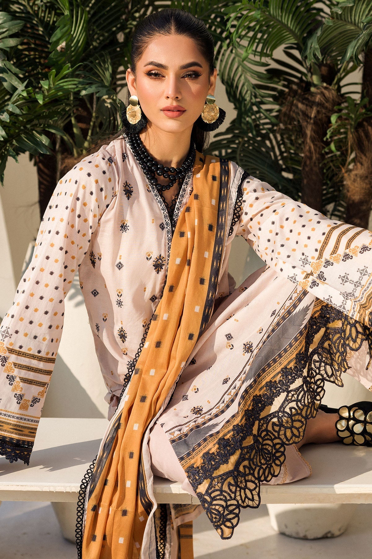 Motifz | Umang Luxury Lawn | A-02 by Motifz - Designer Dress - Type: Ladies Clothes - Available at Libayah - 100% Original