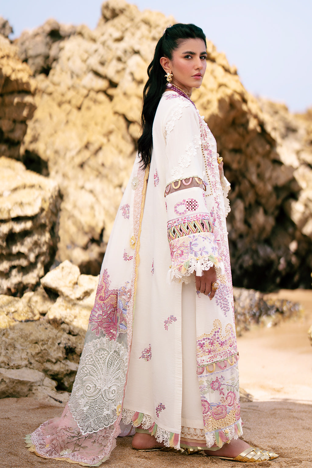 AJR Couture | Dastan Luxury Lawn 25 | Muse by AJR Couture - Designer Dress - Type: Ladies Clothes - Available at Libayah - 100% Original