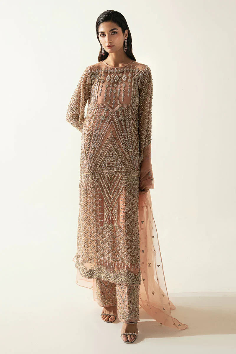 Mushq | Fleur Luxury Eid Pret | Zaria by Mushq - Designer Dress  - Type : Wedding Dress - Available at Libayah - 100% Original 