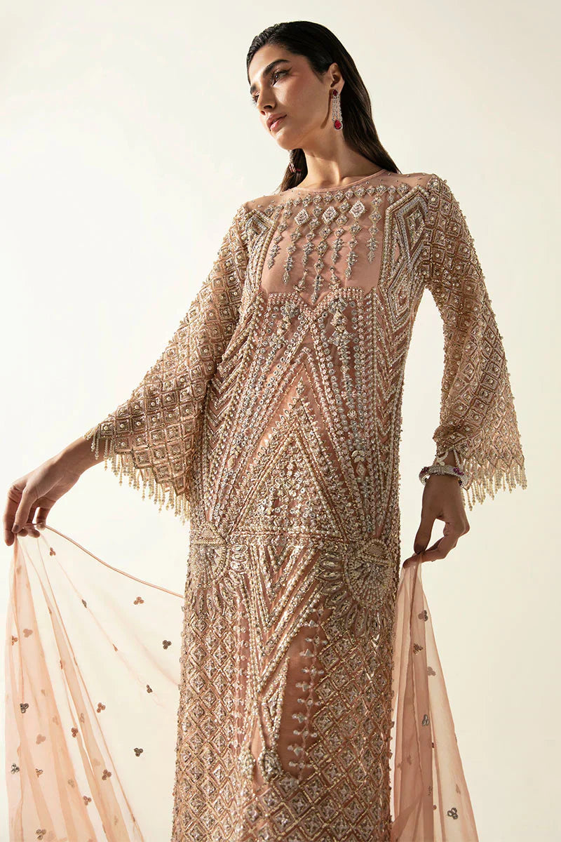 Mushq | Fleur Luxury Eid Pret | Zaria by Mushq - Designer Dress  - Type : Wedding Dress - Available at Libayah - 100% Original 