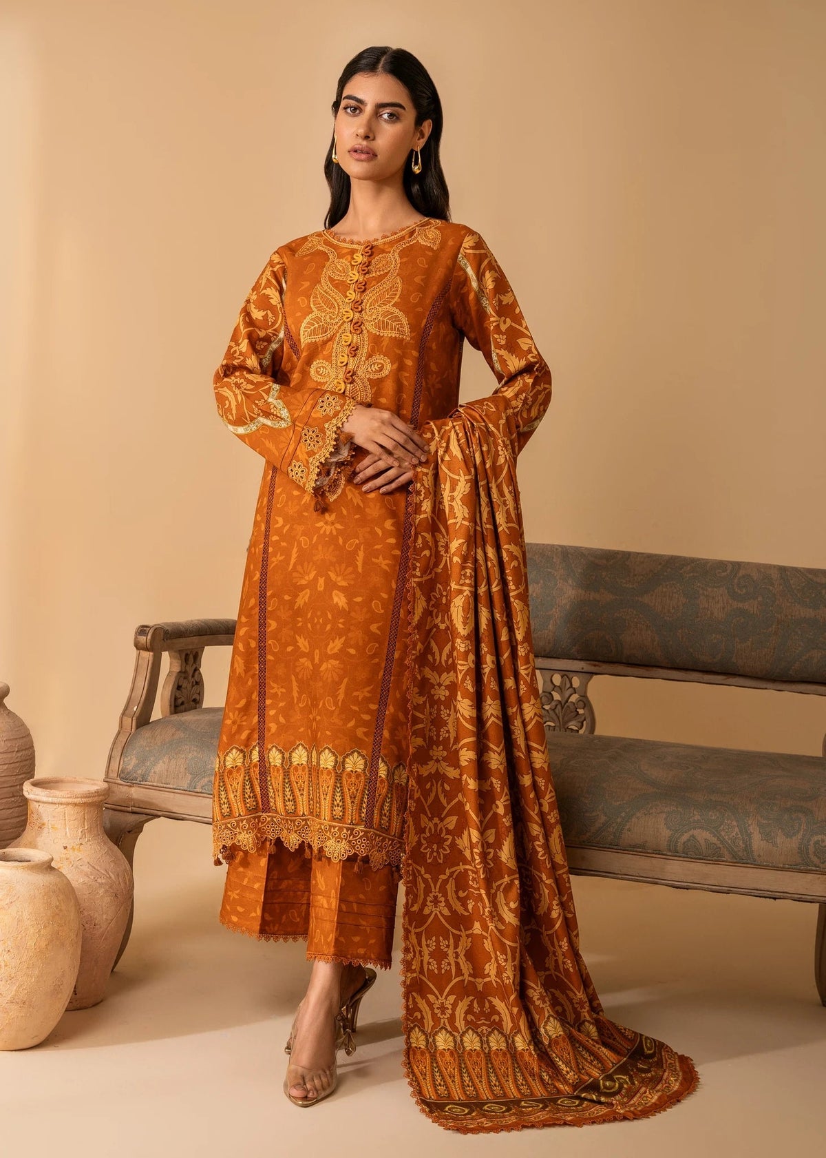 Aabyaan | Izabel Prints Linen Edit 24 | LEILANI (AZ-04) by Aabyaan - Designer Dress - Type: Ladies Clothes - Available at Libayah - 100% Original