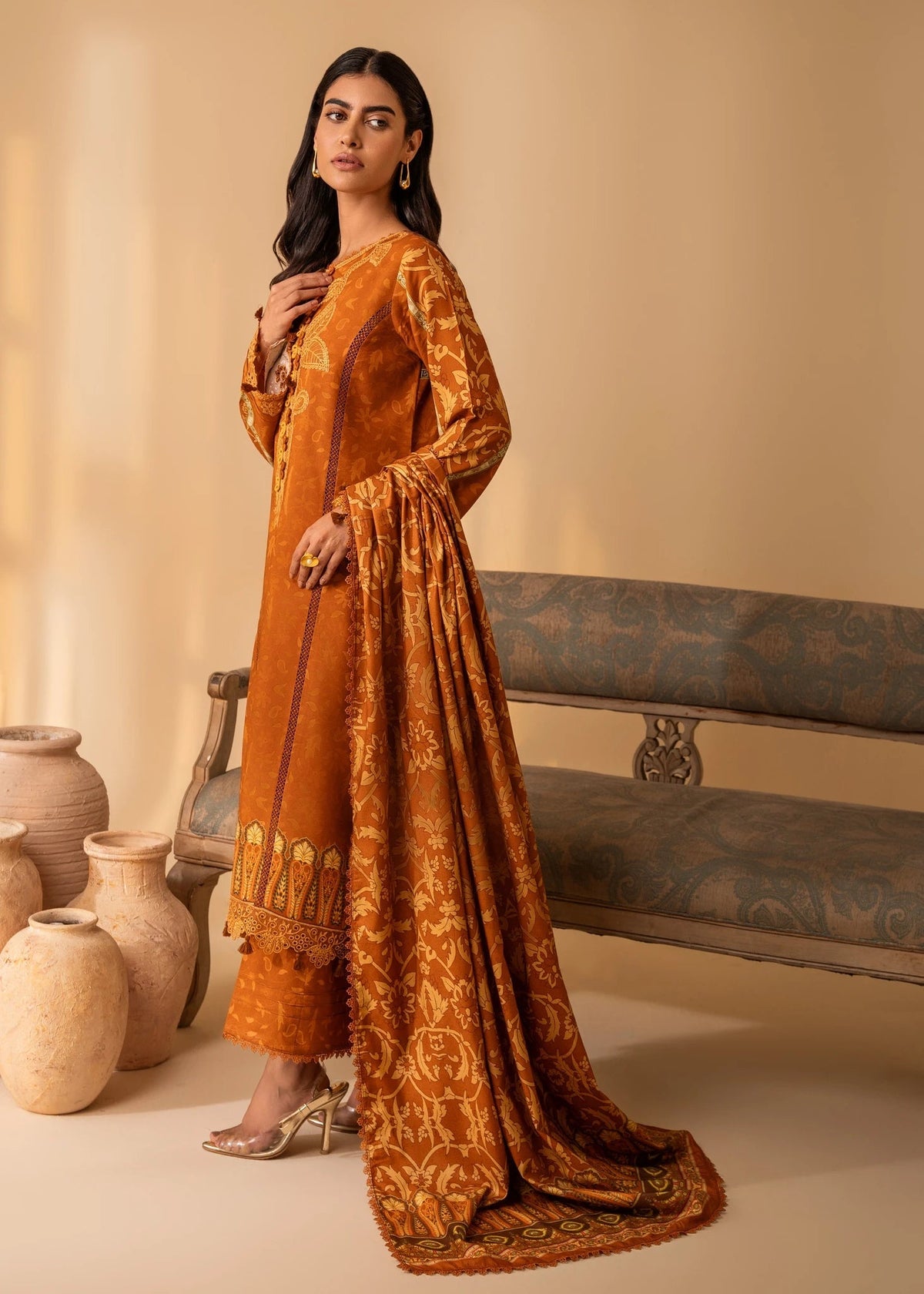 Aabyaan | Izabel Prints Linen Edit 24 | LEILANI (AZ-04) by Aabyaan - Designer Dress - Type: Ladies Clothes - Available at Libayah - 100% Original