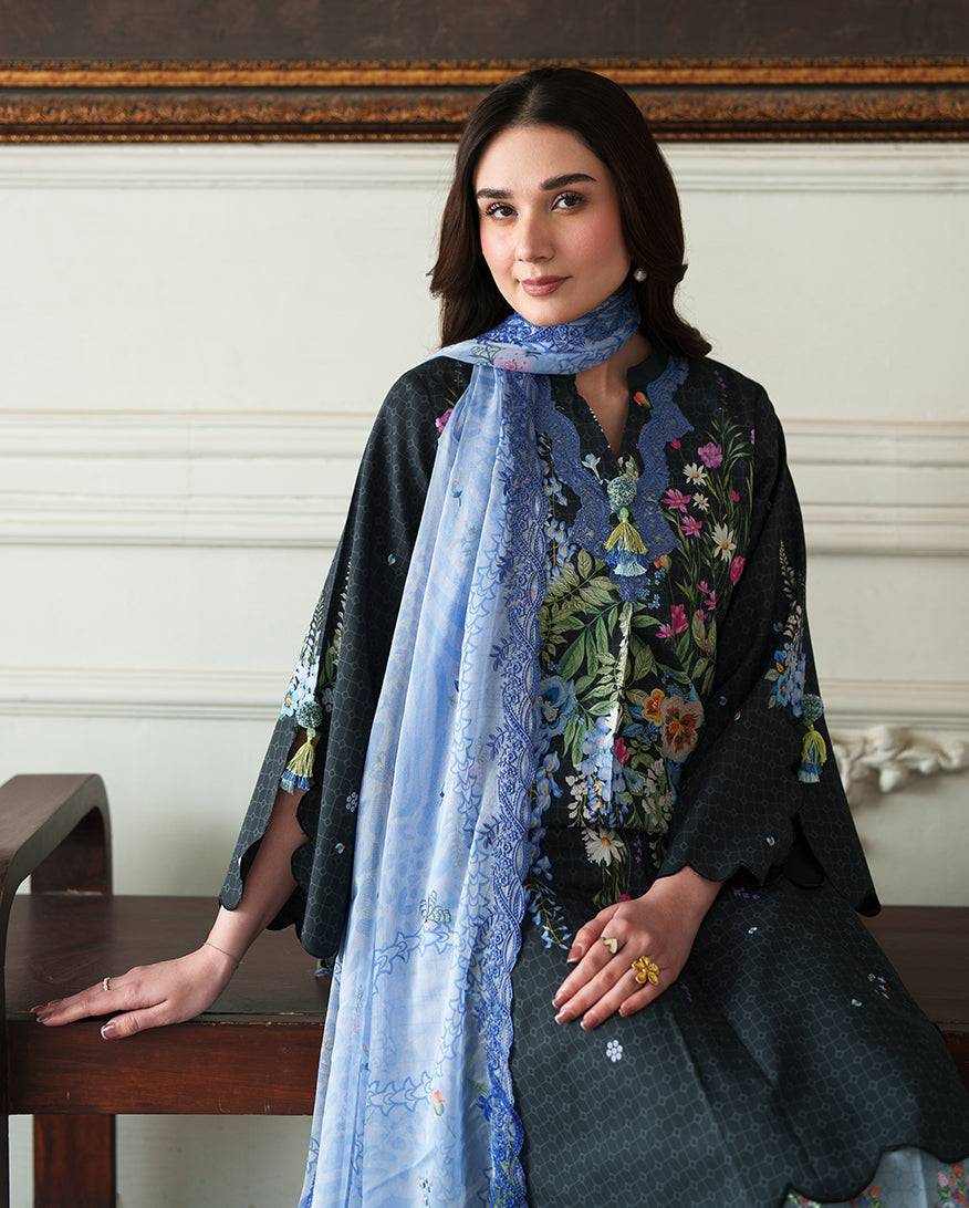 Roheenaz | Whispered Florals | Muted Rose - Designer Dress - Type : Ladies Clothes - Available at Libayah - 100% Original