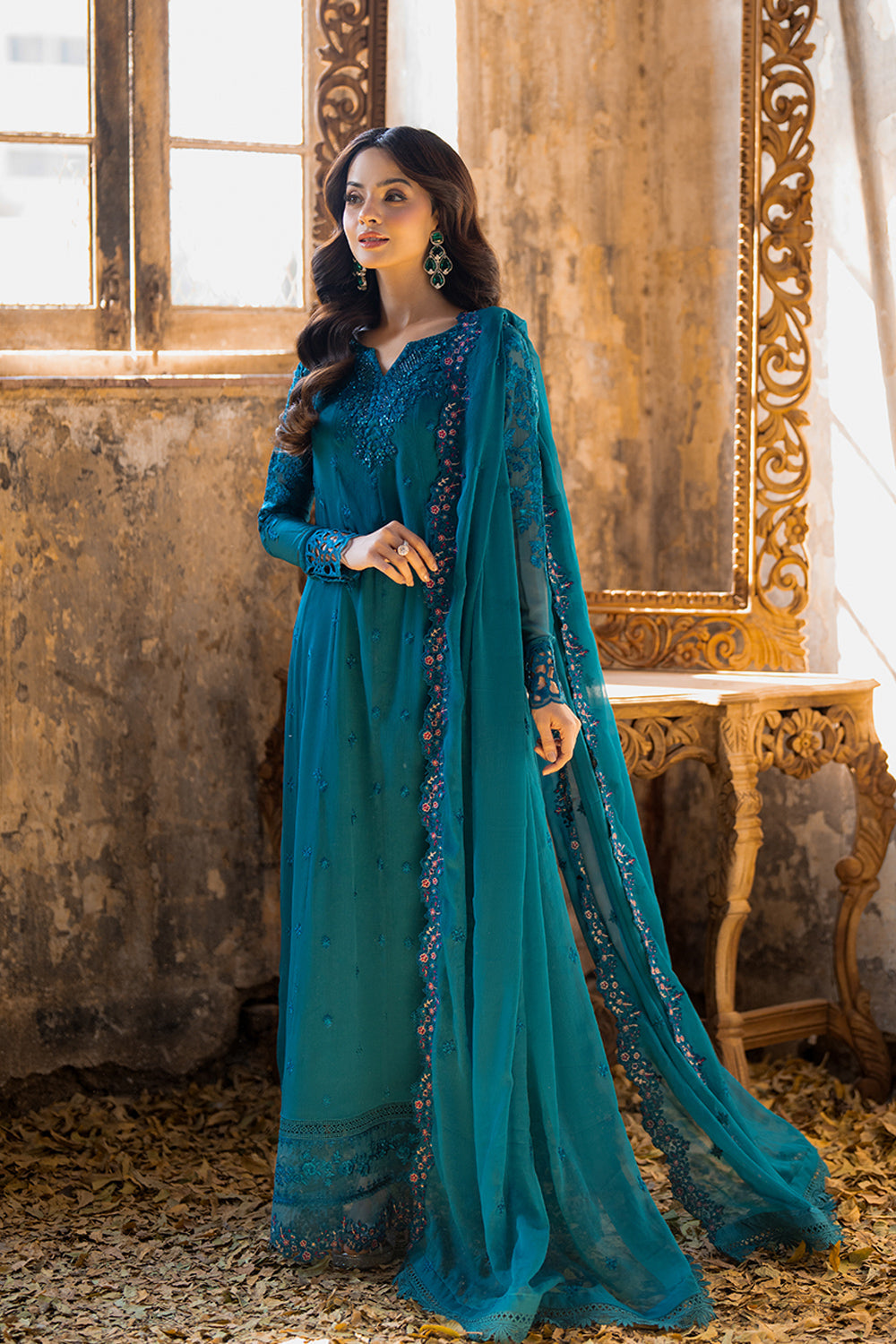 Azure | Ensembles | Mystic Teal by Azure - Designer Dress  - Type : Ladies Clothes - Available at Libayah - 100% Original 