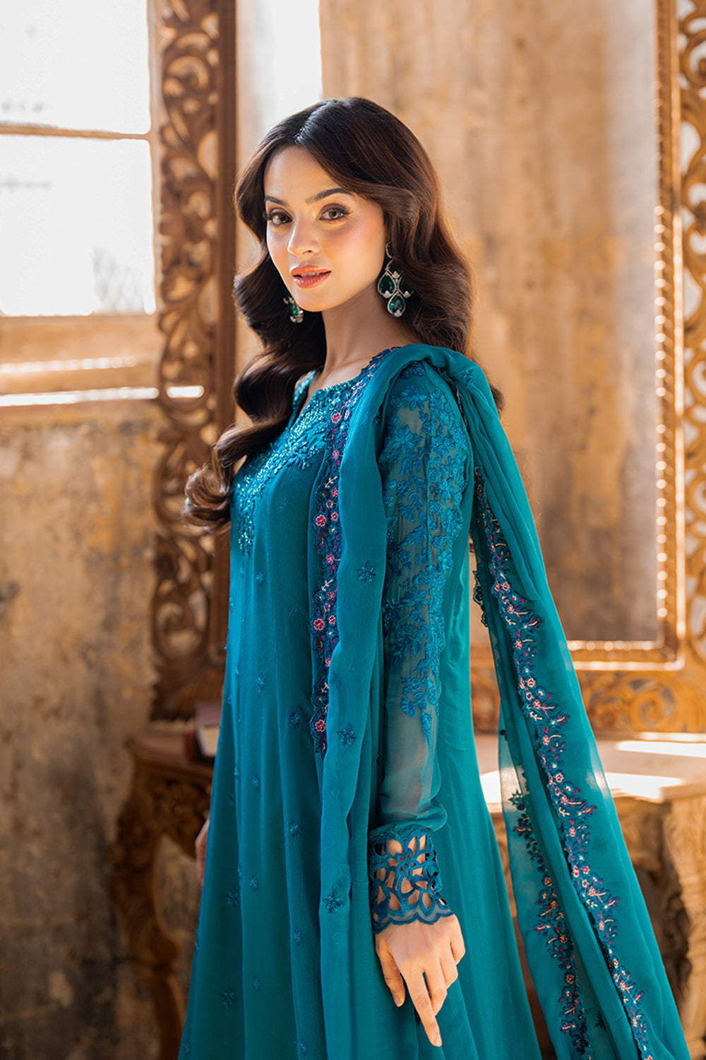 Azure | Ensembles | Mystic Teal by Azure - Designer Dress  - Type : Ladies Clothes - Available at Libayah - 100% Original 