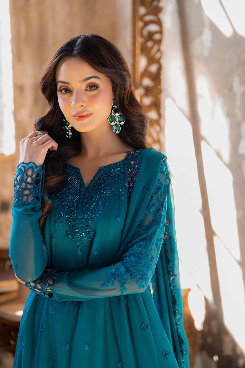 Azure | Ensembles | Mystic Teal by Azure - Designer Dress  - Type : Ladies Clothes - Available at Libayah - 100% Original 