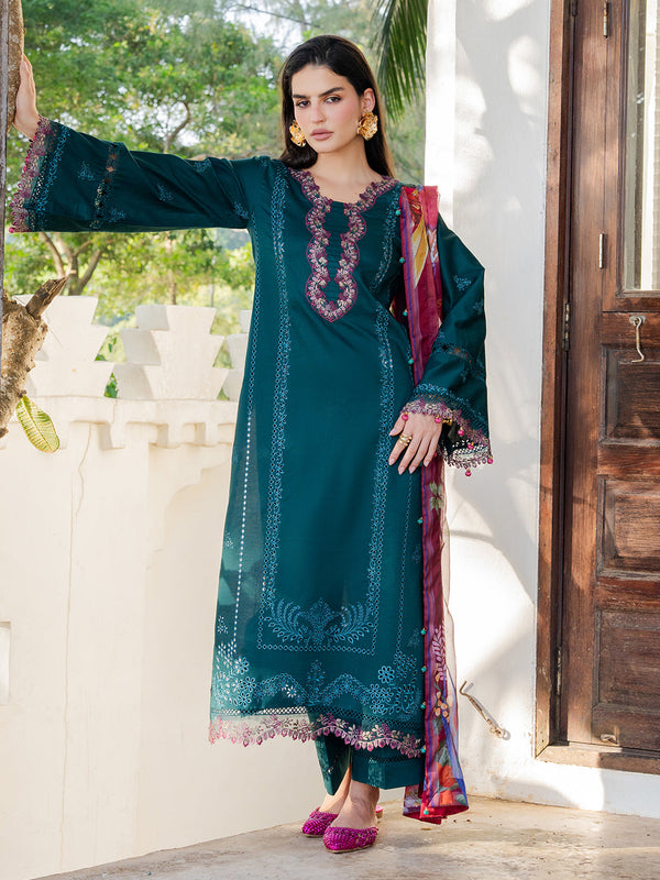 Izel | Dareen Luxury Lawn 26 | Nashmia by Izel - Designer Dress - Type : Luxury Dress - Available at Libayah - 100% Original