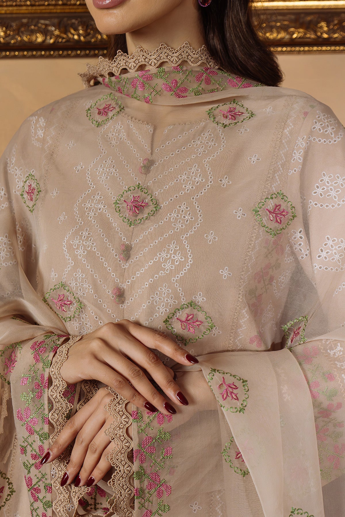 Sahar | Festive Edit Ready to Wear | Bronzed Beige - RTW by Sahar - Designer Dress - Type: Ladies Clothes - Available at Libayah - 100% Original