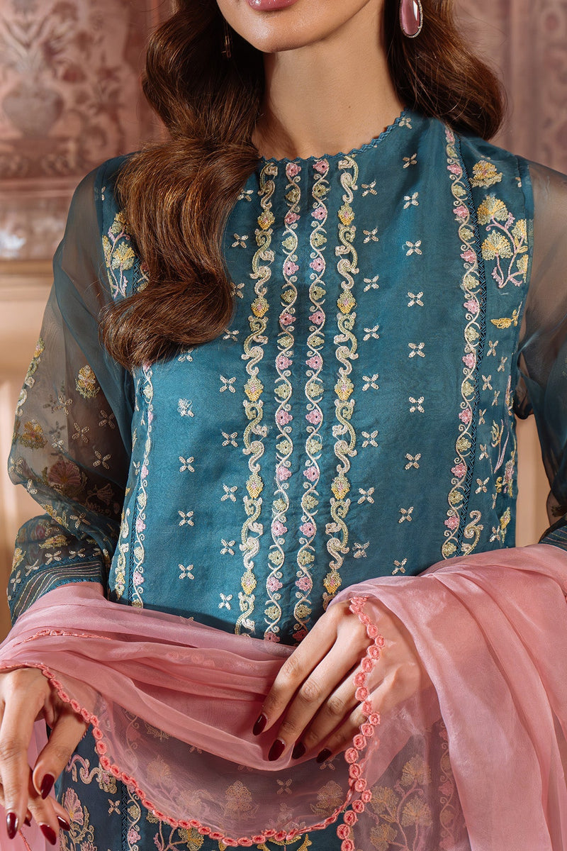 Sahar | Festive Edit Ready to Wear | Serene Teal - RTW by Sahar - Designer Dress - Type: Ladies Clothes - Available at Libayah - 100% Original
