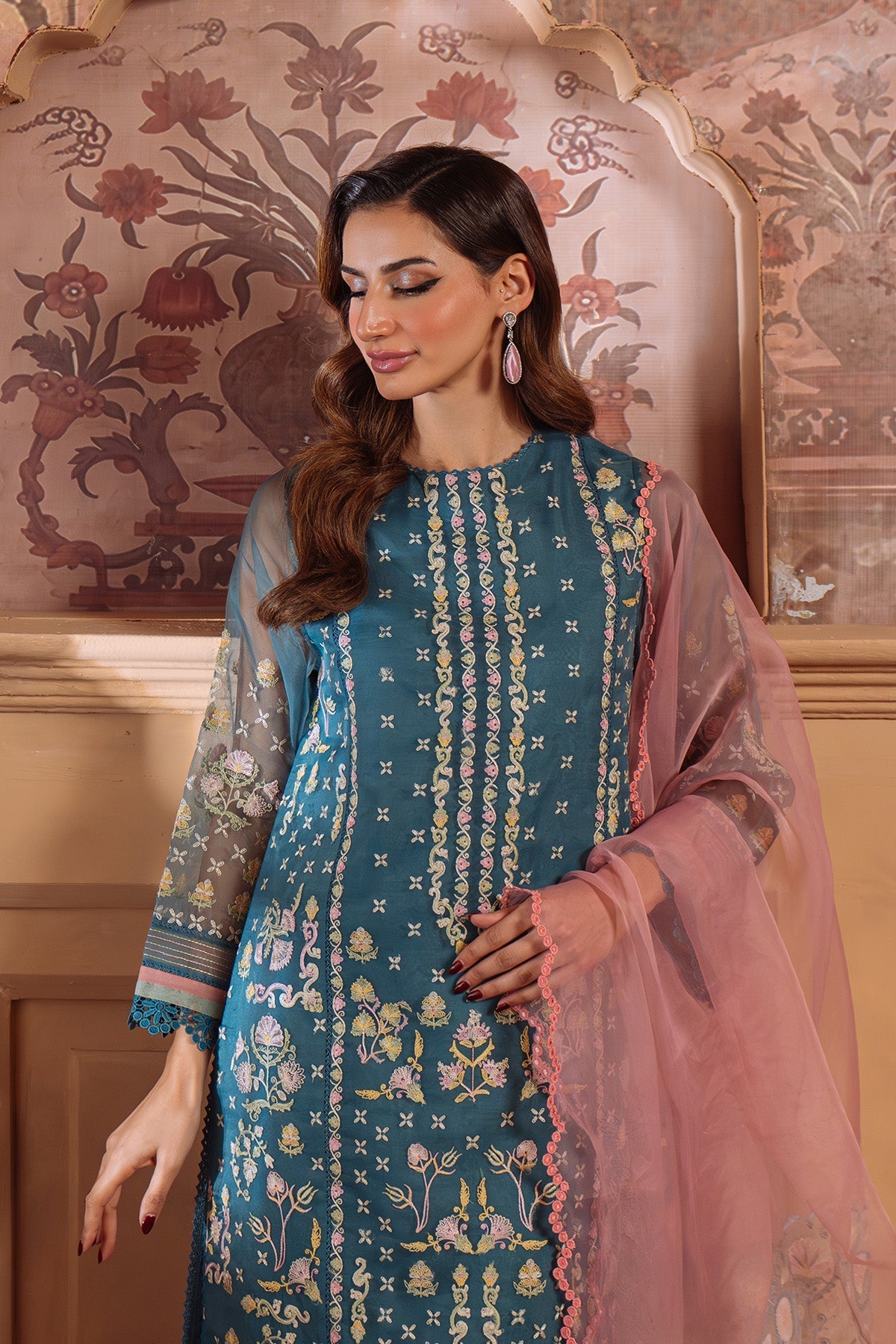 Sahar | Festive Edit Ready to Wear | Serene Teal - RTW by Sahar - Designer Dress - Type: Ladies Clothes - Available at Libayah - 100% Original