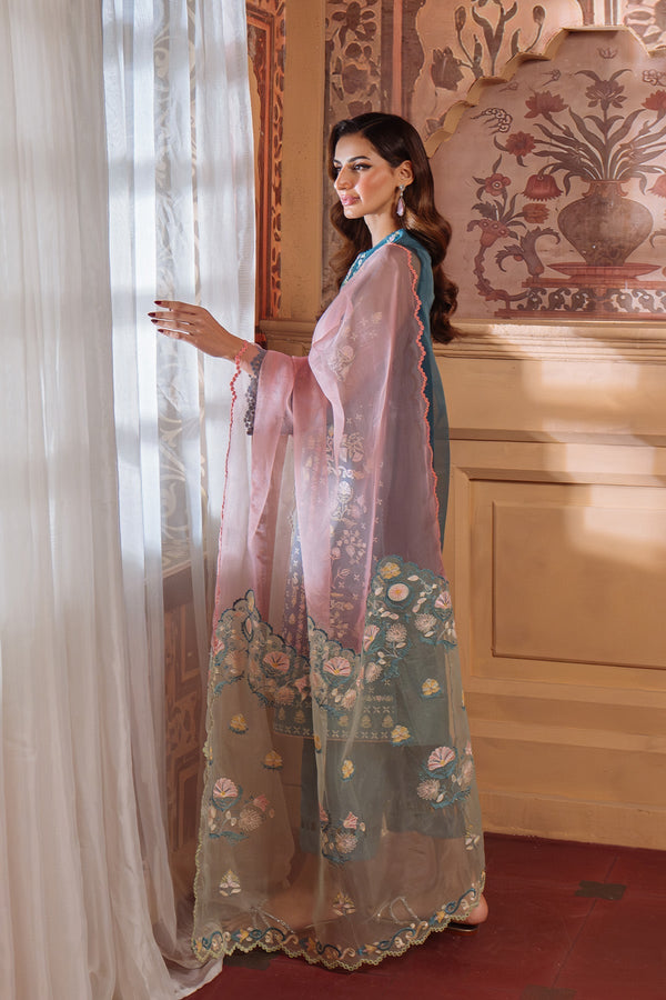 Sahar | Festive Edit Ready to Wear | Serene Teal - RTW by Sahar - Designer Dress - Type: Ladies Clothes - Available at Libayah - 100% Original