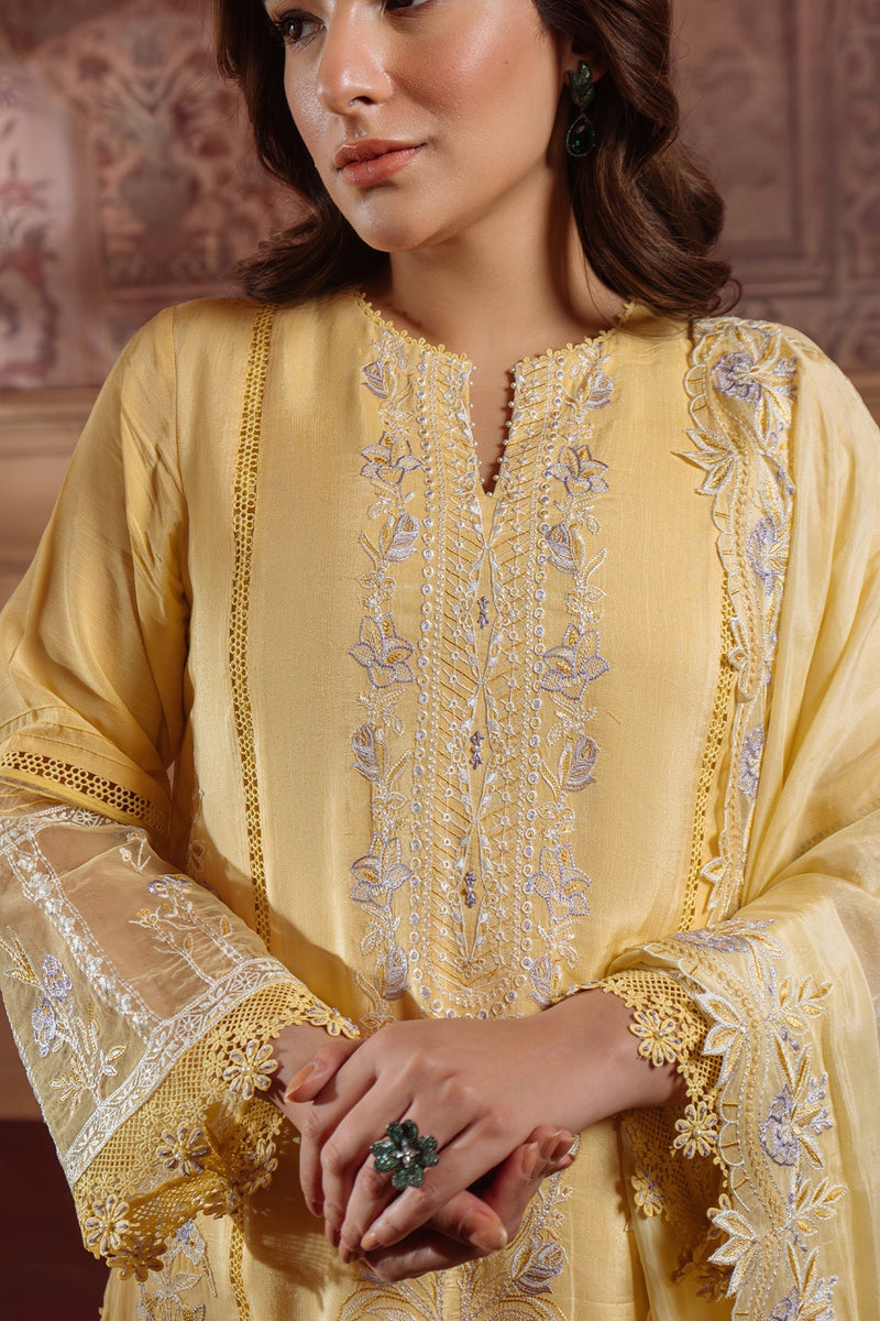 Sahar | Festive Edit Ready to Wear | Pale Primrose - RTW by Sahar - Designer Dress - Type: Ladies Clothes - Available at Libayah - 100% Original