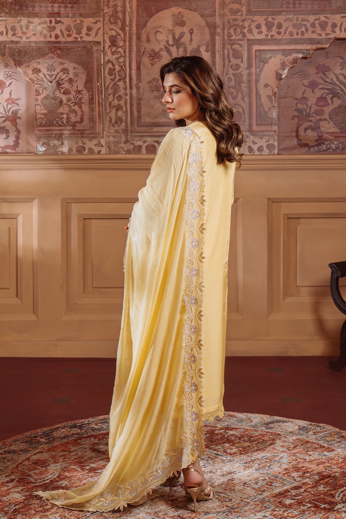 Sahar | Festive Edit Ready to Wear | Pale Primrose - RTW by Sahar - Designer Dress - Type: Ladies Clothes - Available at Libayah - 100% Original