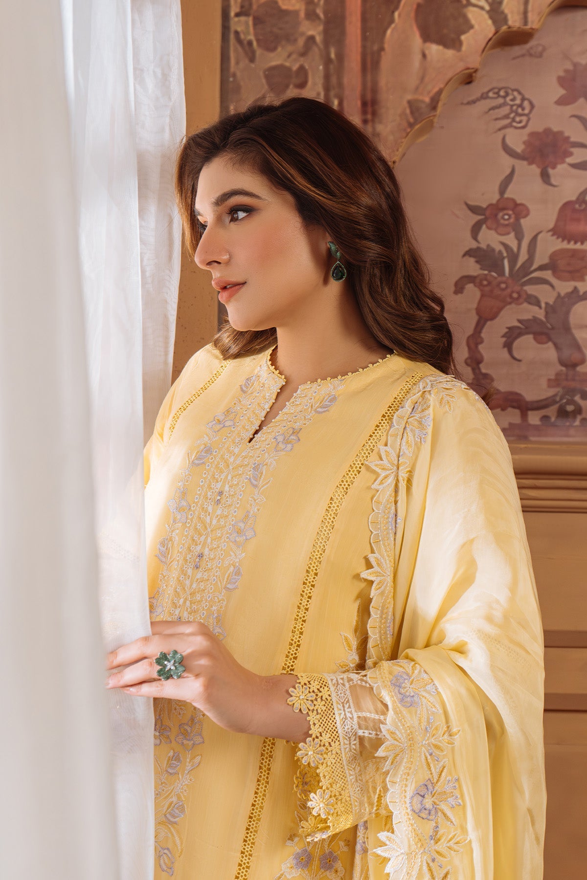 Sahar | Festive Edit Ready to Wear | Pale Primrose - RTW by Sahar - Designer Dress - Type: Ladies Clothes - Available at Libayah - 100% Original
