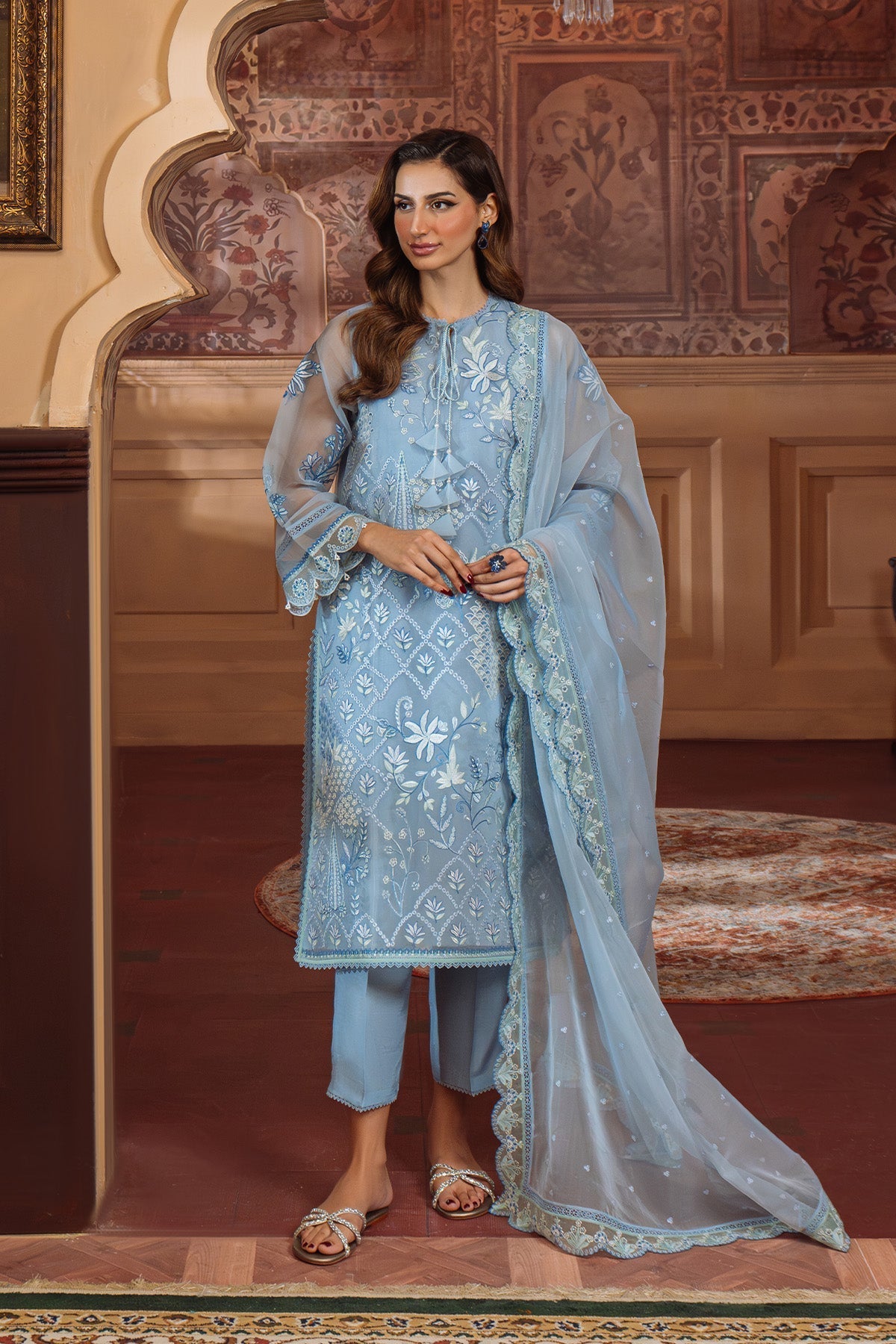 Sahar | Festive Edit Ready to Wear | Glacier Veil - RTW by Sahar - Designer Dress - Type: Ladies Clothes - Available at Libayah - 100% Original