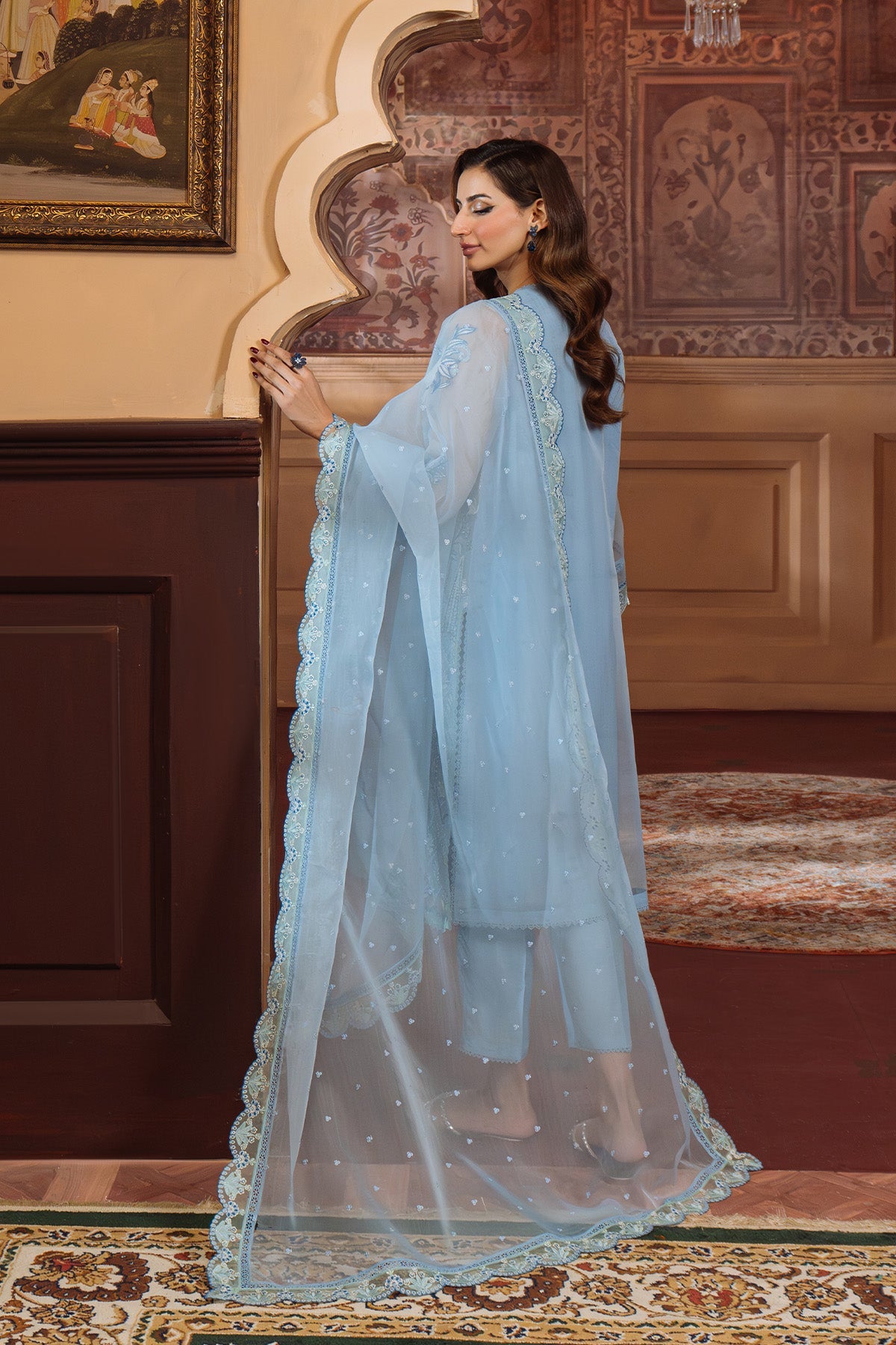 Sahar | Festive Edit Ready to Wear | Glacier Veil - RTW by Sahar - Designer Dress - Type: Ladies Clothes - Available at Libayah - 100% Original