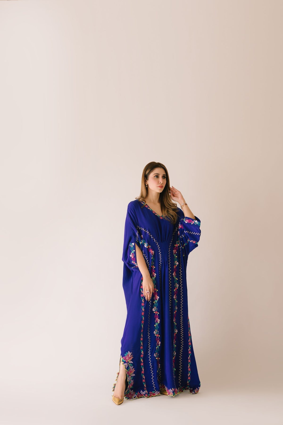 Sammy K | Aadat Festive Edition | Blue Bell Caftan by Sammy K - Designer Dress  - Type : Ladies Clothes - Available at Libayah - 100% Original 