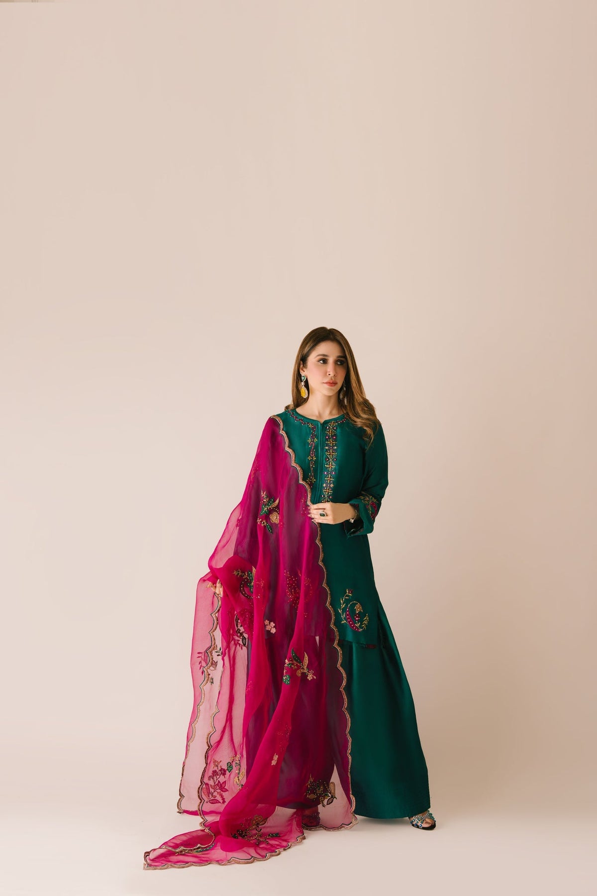 Sammy K | Aadat Festive Edition | Green Moon by Sammy K - Designer Dress  - Type : Ladies Clothes - Available at Libayah - 100% Original 