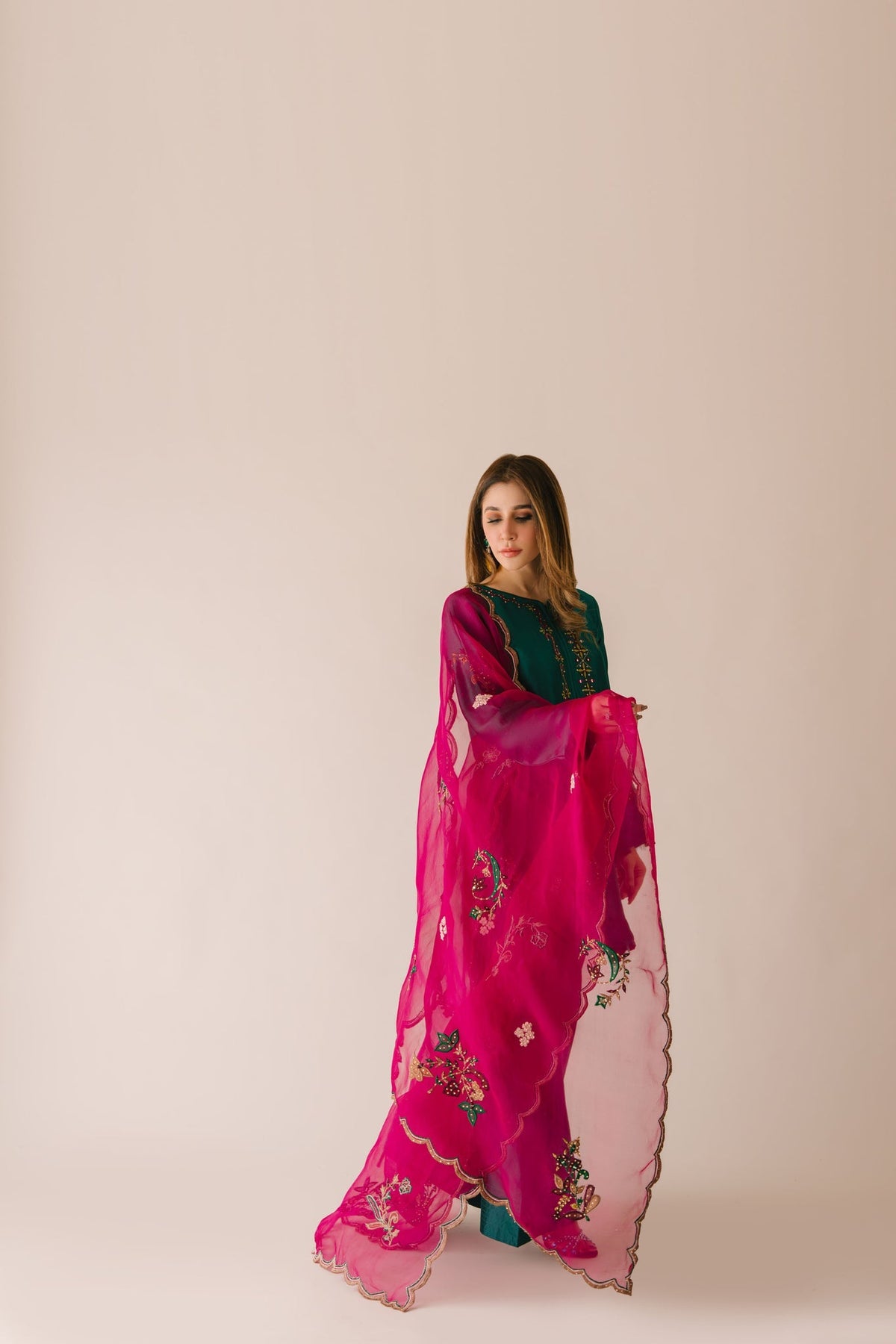 Sammy K | Aadat Festive Edition | Green Moon by Sammy K - Designer Dress  - Type : Ladies Clothes - Available at Libayah - 100% Original 