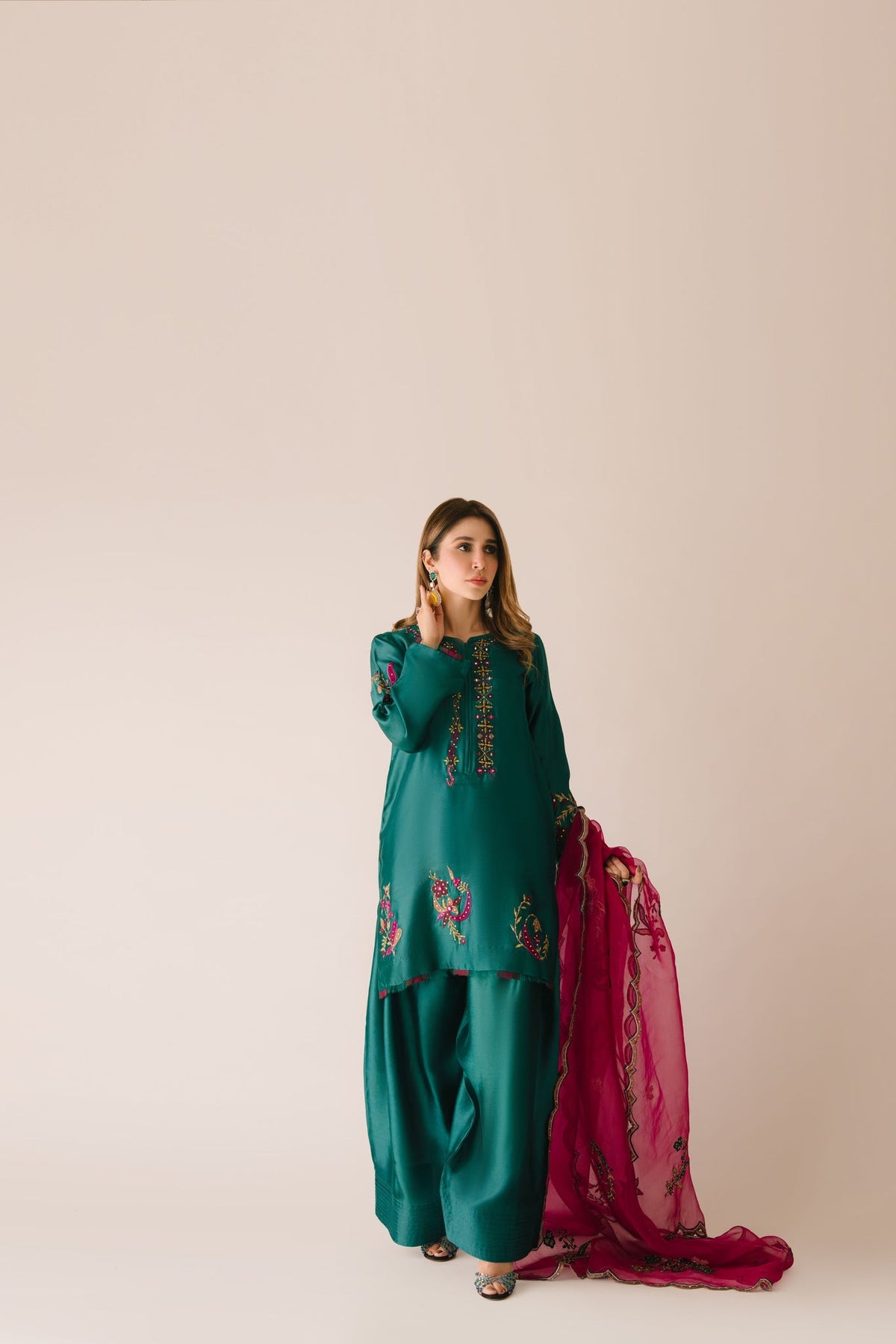 Sammy K | Aadat Festive Edition | Green Moon by Sammy K - Designer Dress  - Type : Ladies Clothes - Available at Libayah - 100% Original 