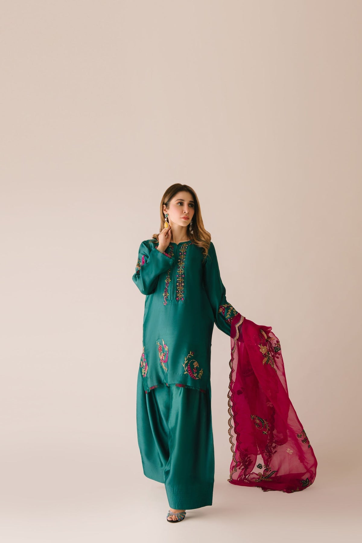Sammy K | Aadat Festive Edition | Green Moon by Sammy K - Designer Dress  - Type : Ladies Clothes - Available at Libayah - 100% Original 