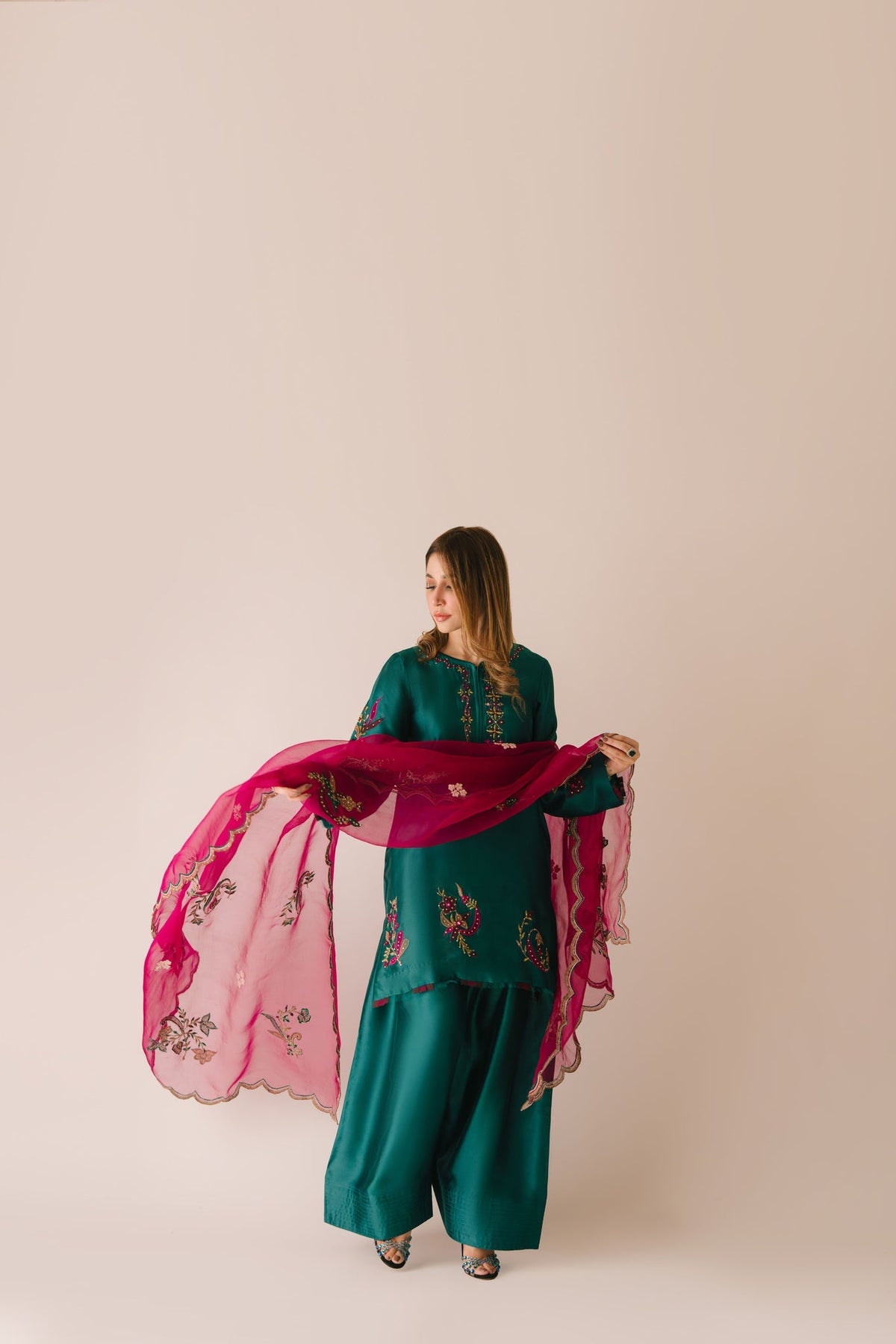 Sammy K | Aadat Festive Edition | Green Moon by Sammy K - Designer Dress  - Type : Ladies Clothes - Available at Libayah - 100% Original 