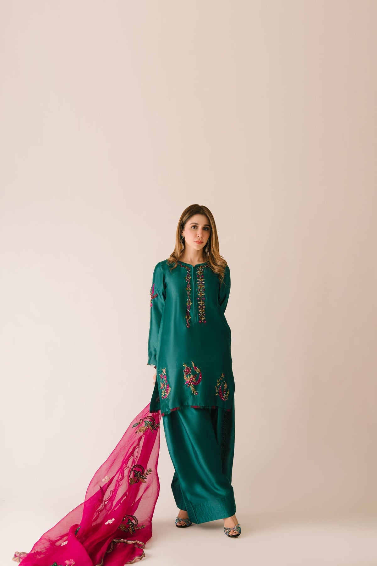 Sammy K | Aadat Festive Edition | Green Moon by Sammy K - Designer Dress  - Type : Ladies Clothes - Available at Libayah - 100% Original 