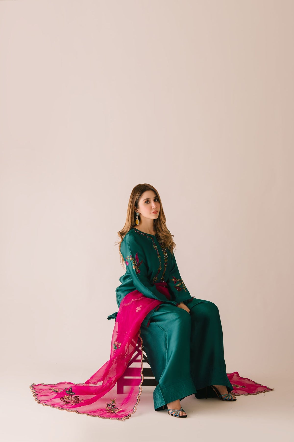 Sammy K | Aadat Festive Edition | Green Moon by Sammy K - Designer Dress  - Type : Ladies Clothes - Available at Libayah - 100% Original 