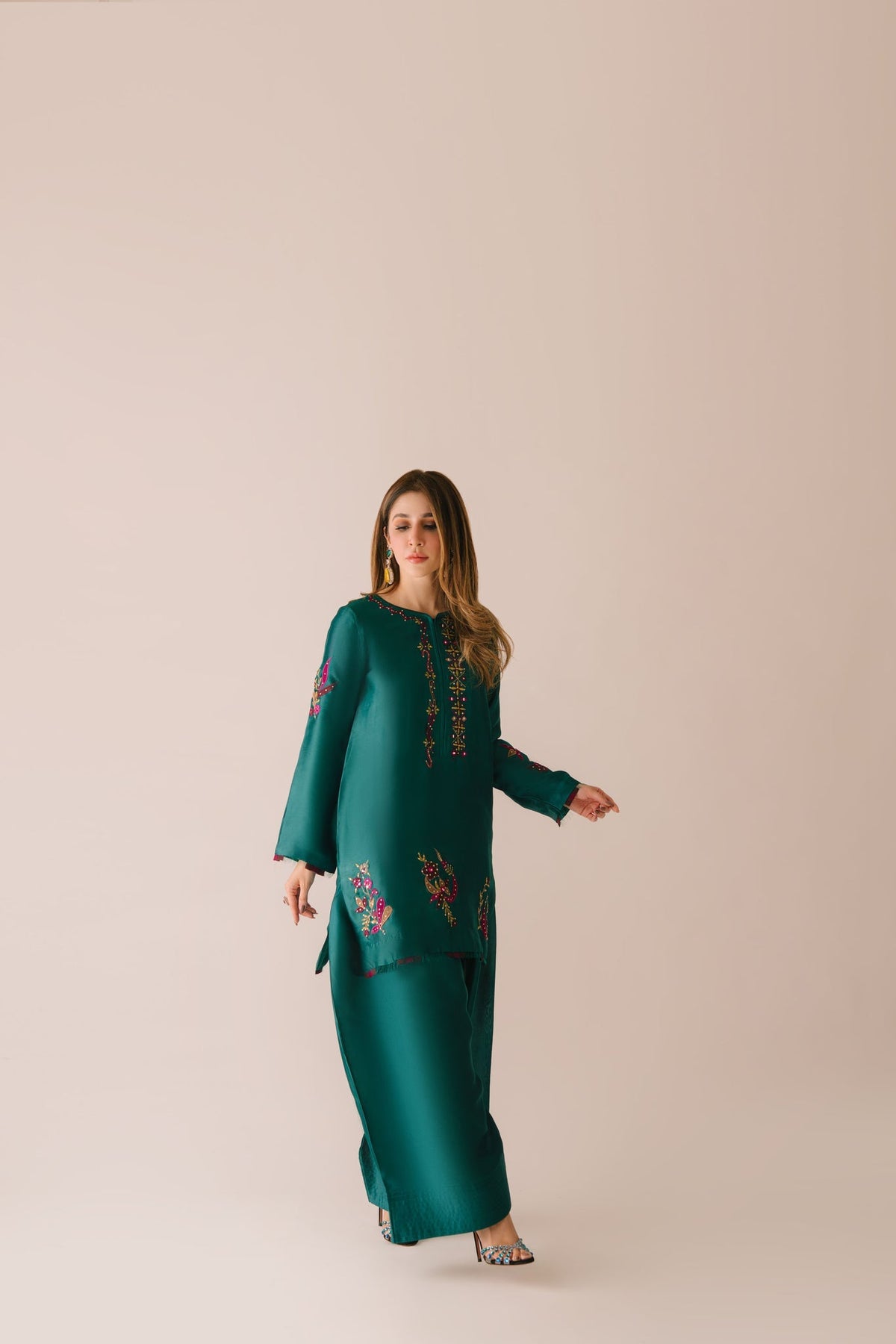 Sammy K | Aadat Festive Edition | Green Moon by Sammy K - Designer Dress  - Type : Ladies Clothes - Available at Libayah - 100% Original 