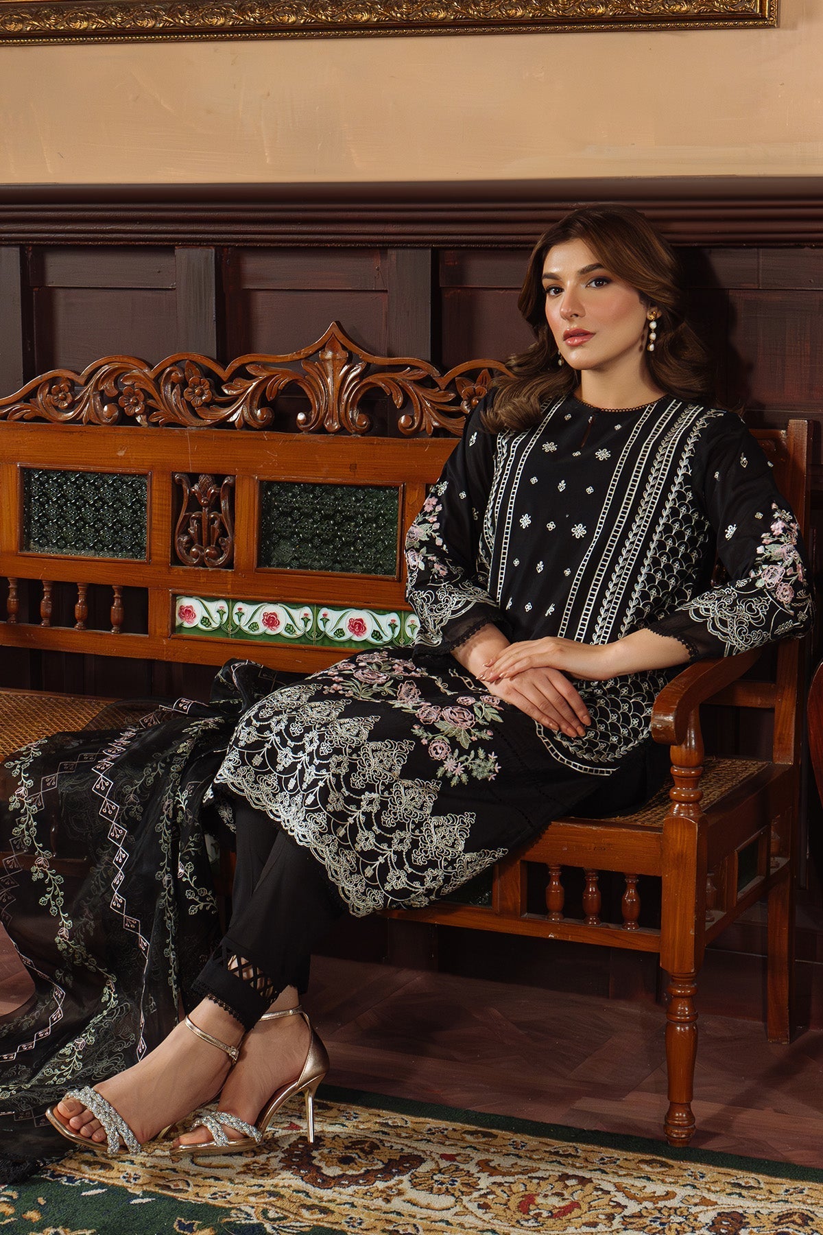 Sahar | Festive Edit Ready to Wear | Raven Poise - RTW by Sahar - Designer Dress - Type: Ladies Clothes - Available at Libayah - 100% Original
