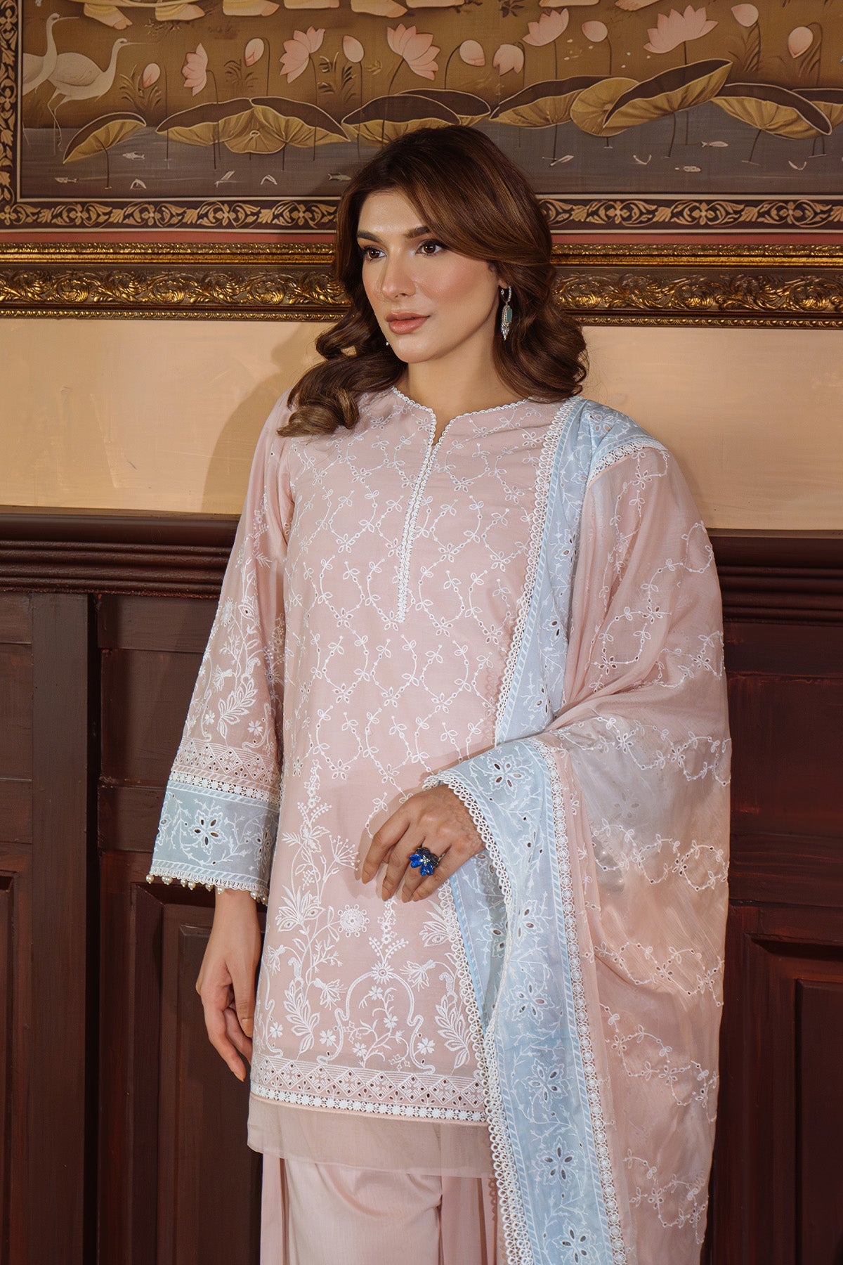 Sahar | Festive Edit Ready to Wear | Pastel Rose - RTW by Sahar - Designer Dress - Type: Ladies Clothes - Available at Libayah - 100% Original